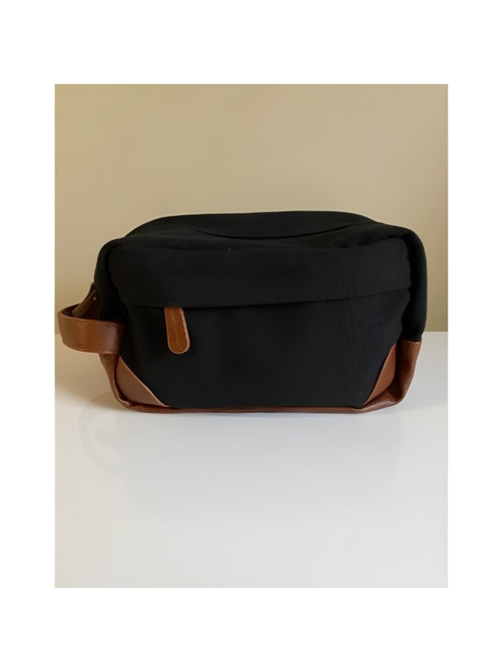 Toiletry Bag Hanging Dopp Kit for Men Water Resistant Canvas Shaving Bag, Black